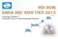 Hội nghị khoa học sinh viên Khoa CNTT năm 2013 - Tiếp bước đi lên