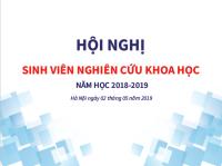 Thông báo Đánh giá đề tài NCKH SV năm học 2018-2019
