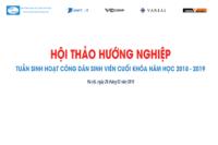 Thông báo về Hội thảo hướng nghiệp (trong khuôn khổ "Tuần sinh hoạt công dân sinh viên cuối khóa" năm học 2018 - 2019)